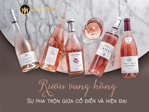5+ chai Rượu vang hồng chứa đựng sự pha trộn cổ điển và hiện đại