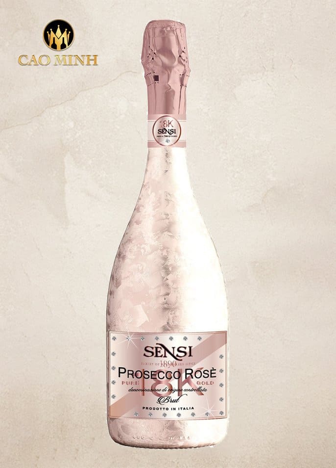 Rượu Vang Ý Sensi 18K Prosecco Rose Brut