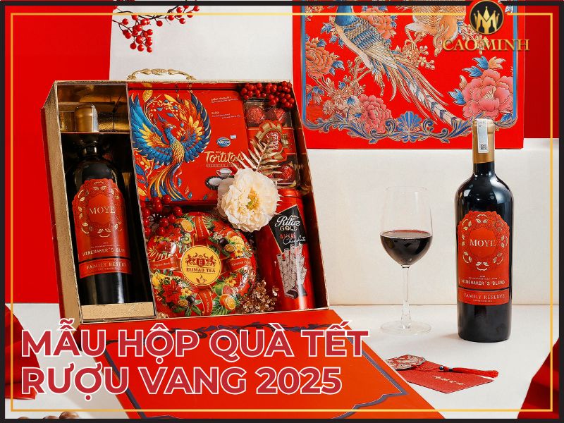 35+ mẫu Hộp Quà Tết Rượu Vang 2025 mang đầy sắc hương TẾT