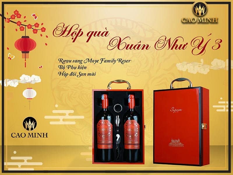 Hộp quà tết rượu vang 