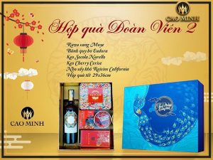 Hộp quà Tết rượu vang Cao Minh