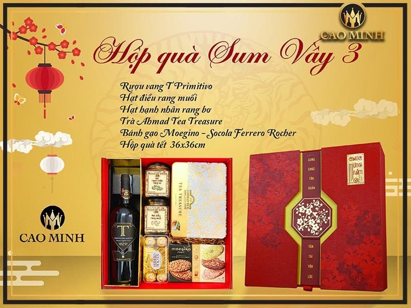 giỏ quà tết rượu vang