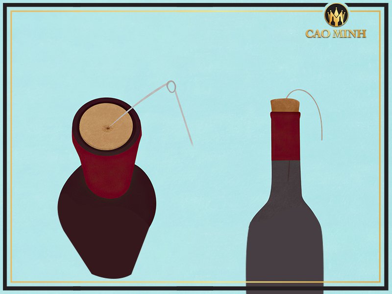 Khui rượu vang không cần đồ khui bằng dây kim loại