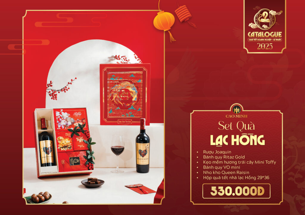 Hộp quà Tết 500k Lạc Hồng đỏ