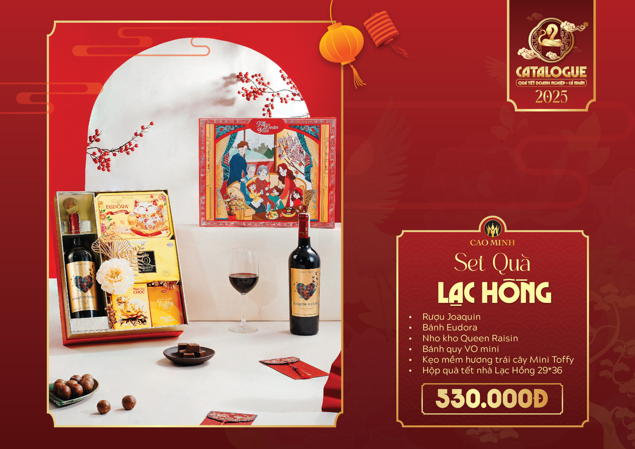 Hộp quà Tết 500k Lạc Hồng vàng