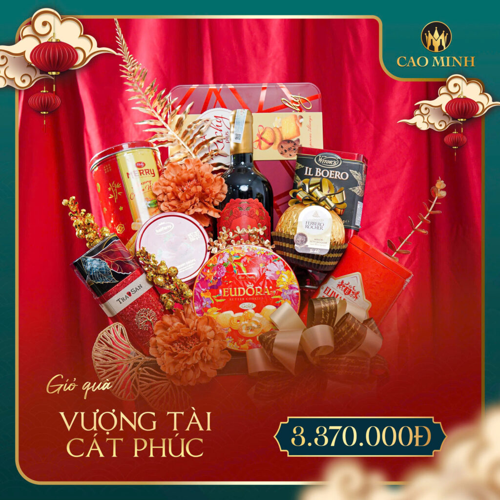 giỏ quà tết vượng tài cát phúc
