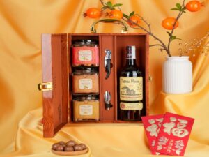 Hộp quà Tết hạt phiên bản bọc da cao cấp - màu nâu