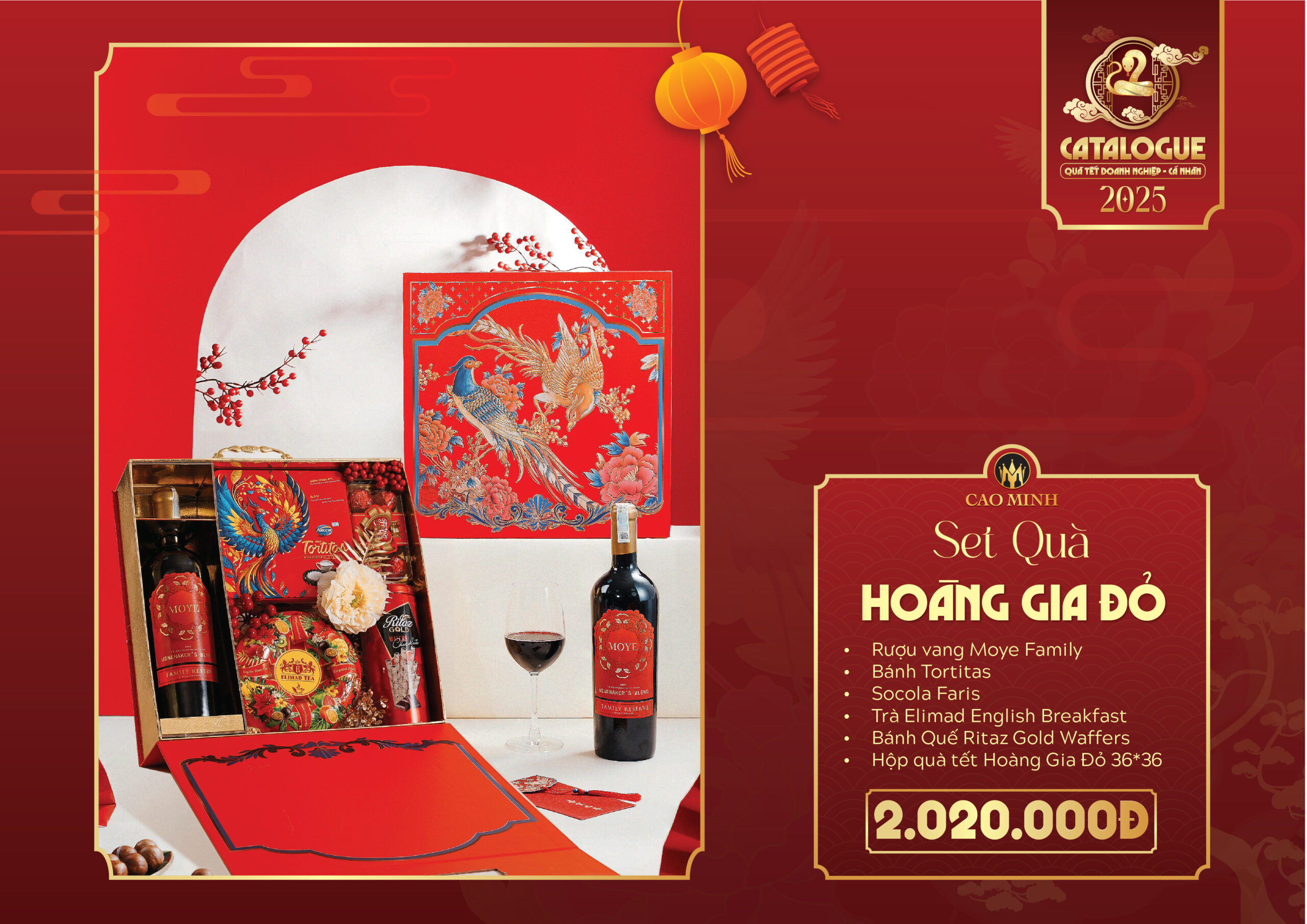 hộp quà tết hoàng gia đỏ