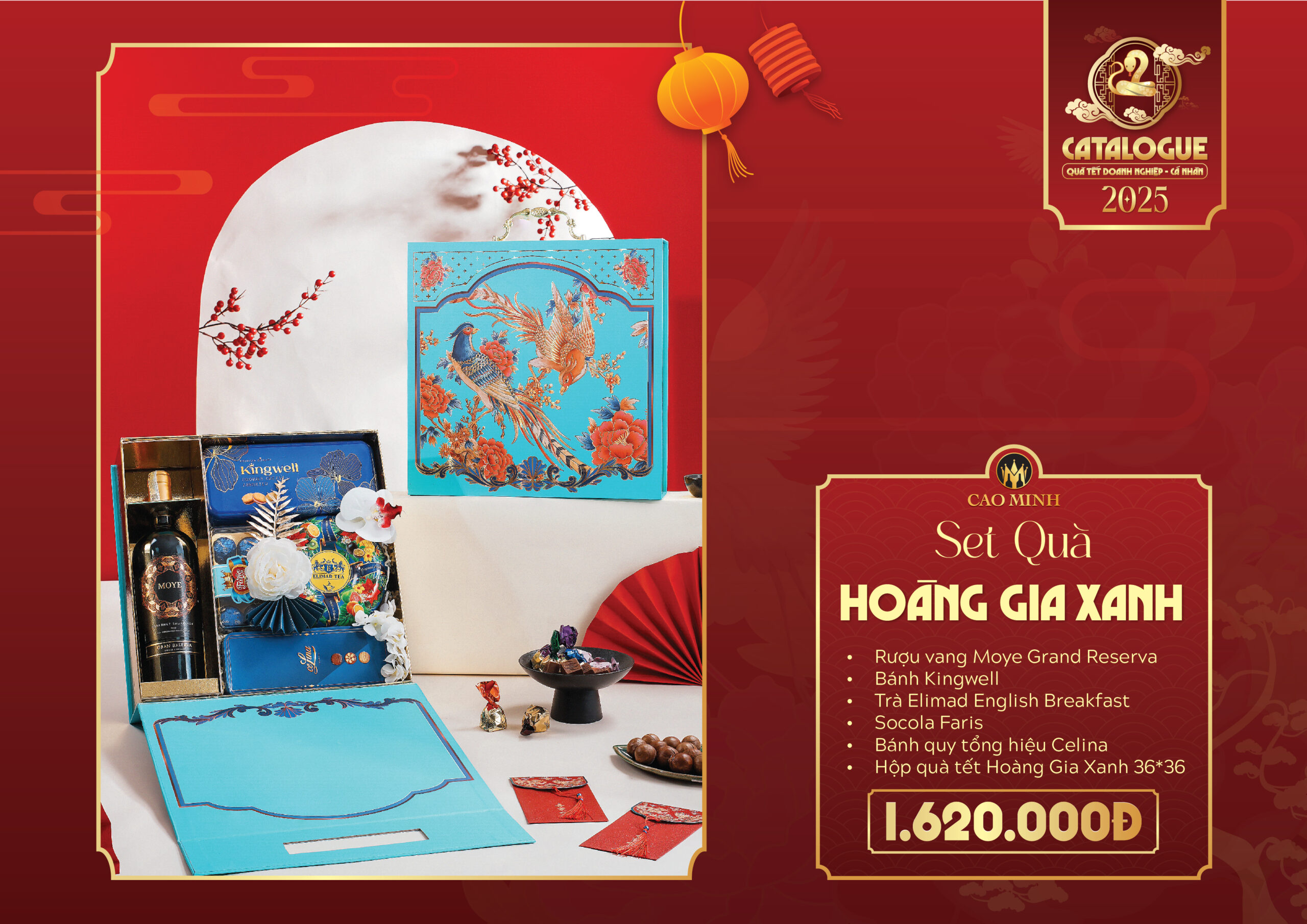 Hộp quà tết Hoàng Gia xanh