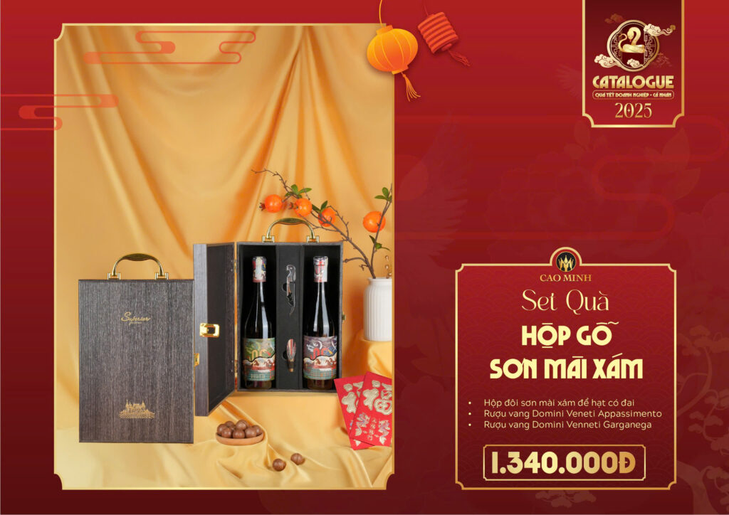 hộp sơn mài đôi rượu vang