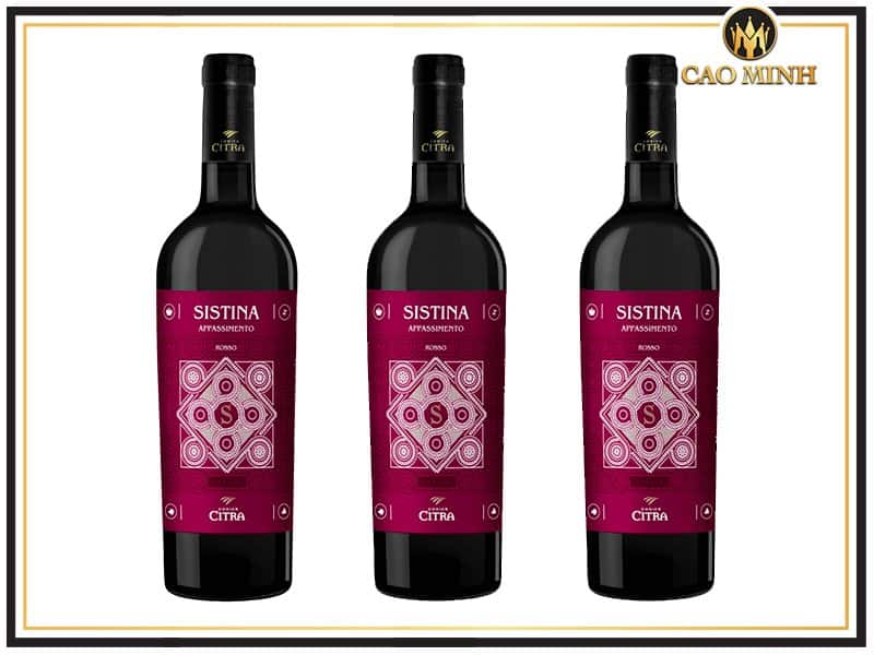 Khám phá mùi vị Vang Ý Sistina Appassimento Vino Rosso IGT