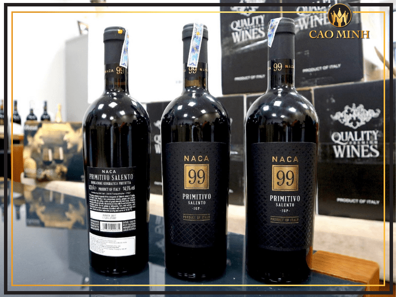 Rượu vang Ý NACA 99 Primitivo Salento