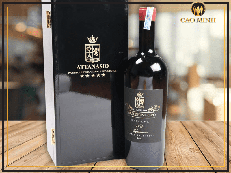 Trải nghiệm cùng rượu vang Ý Attanasio Collezione Oro Negroamaro