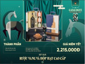 Hộp da kèm rượu và hạt là xu hướng tặng quà tối giản nhưng sang trọng