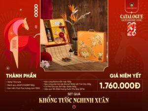 Hộp quà Tết rượu vang Khổng Tước Nghinh Xuân