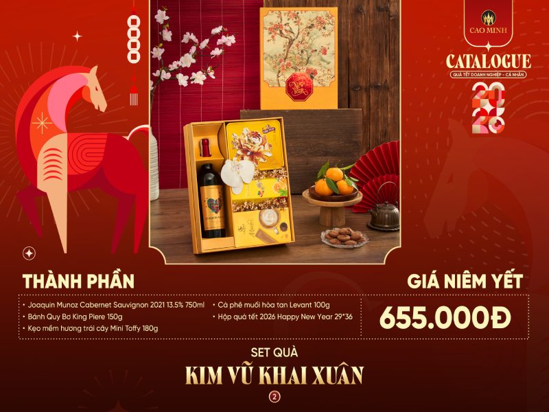 Hộp quà Tết Kim Vũ Khai Xuân