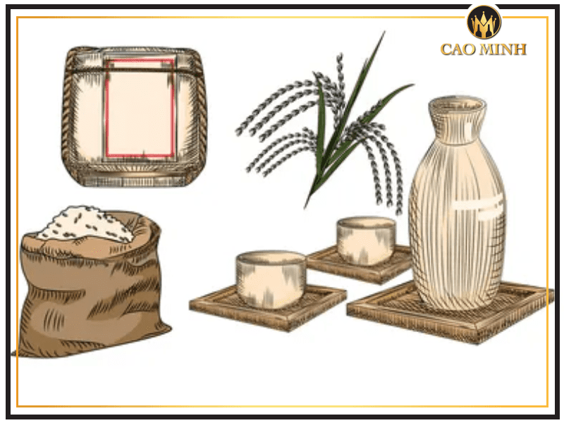 Thành phần chính của rượu Sake Vảy Vàng Takara Shozu 