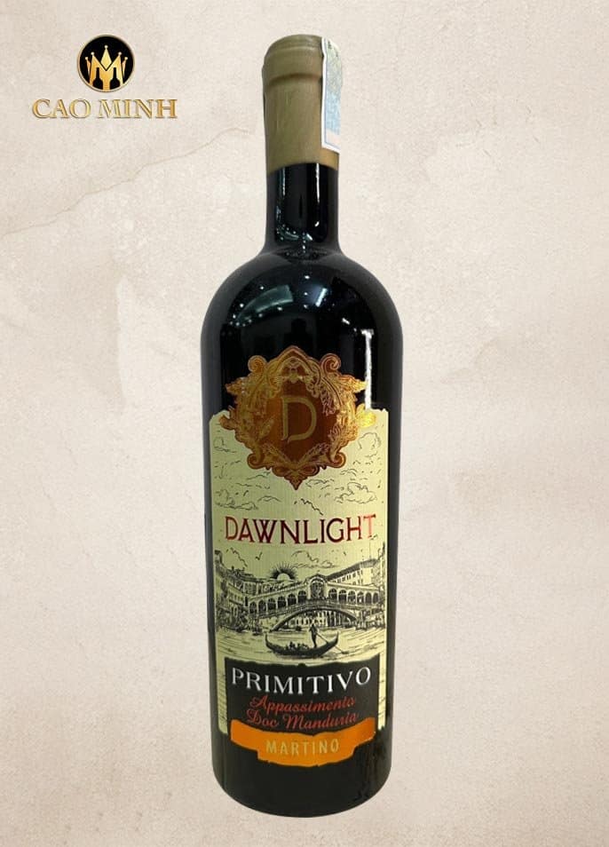 Rượu Vang Ý Dawnlight Primitivo Appasimento DOC 19.5% Vol