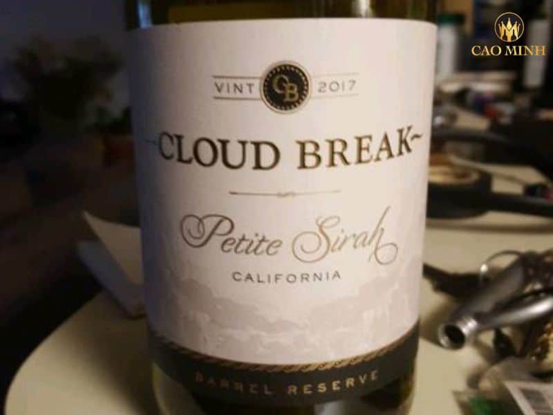 Nếm thử rượu vang Mỹ Cloud Break Range Petit Syrah