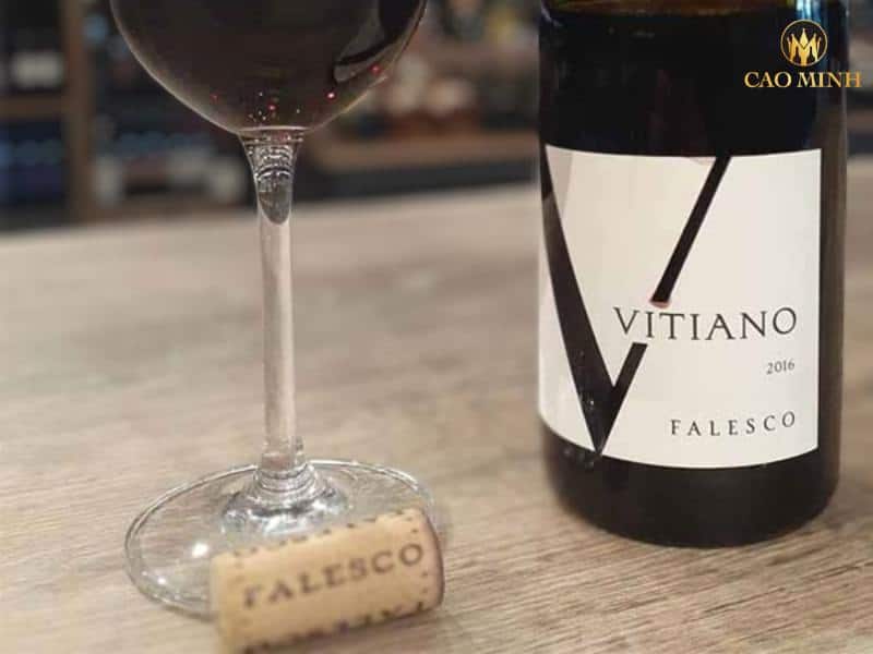 Nếm thử chai rượu vang Ý Falesco Vitiano Umbria