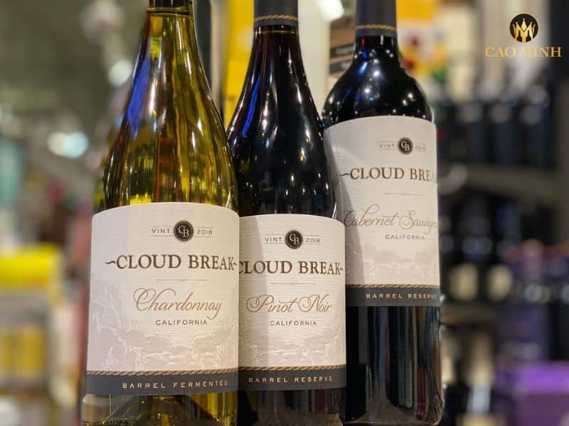 Nếm thử rượu vang Mỹ Cloud Break Range Chardonnay