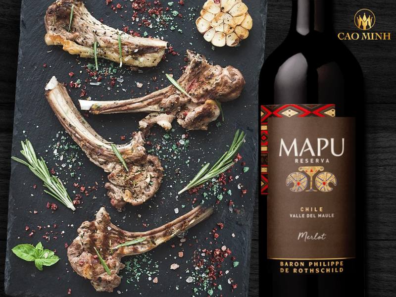 Nếm thử hương vị tuyệt vời của chai rượu vang Baron Philippe de Rothschild Mapu Reserva Merlot