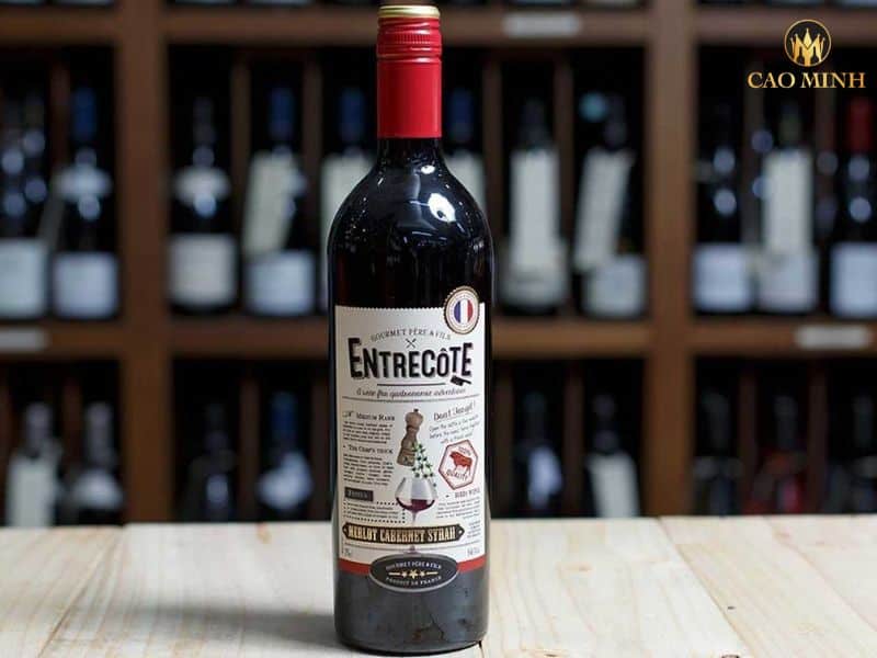 Nếm thử hương vị tuyệt vời của chai rượu vang Entrecote Merlot Cabernet Syrah 1.5L