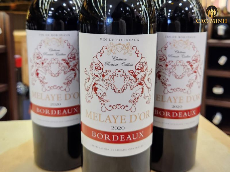 Nếm thử hương vị tuyệt vời của chai rượu vang Melaye D'or Bordeaux