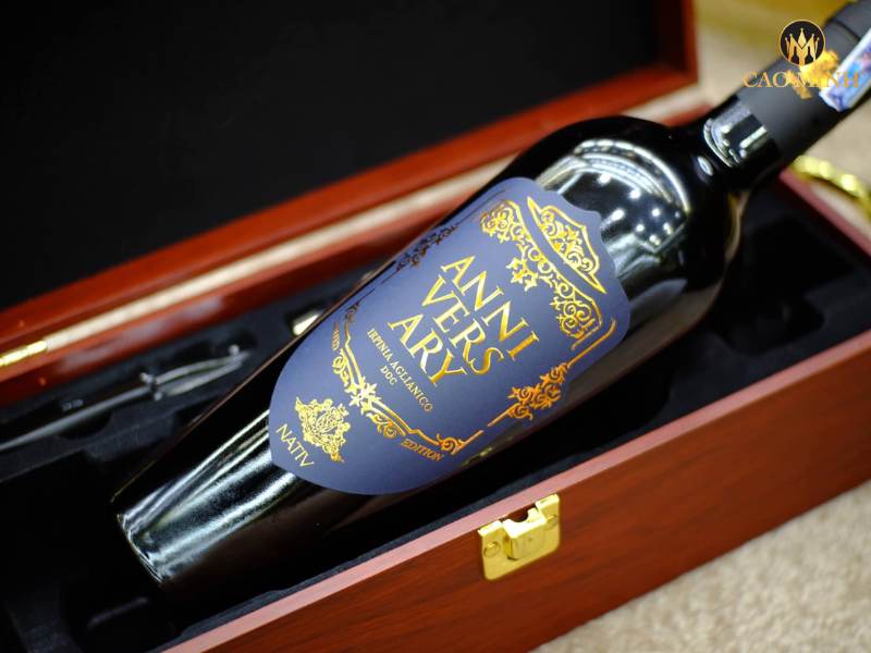 Nếm thử hương vị tuyệt vời của chai rượu vang Nativ Anniversary Irpinia Aglianico