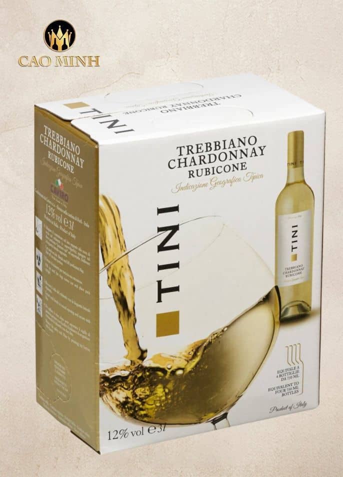 Rượu Vang Bịch Ý Tini Trebbiano Chardonnay Rubicone