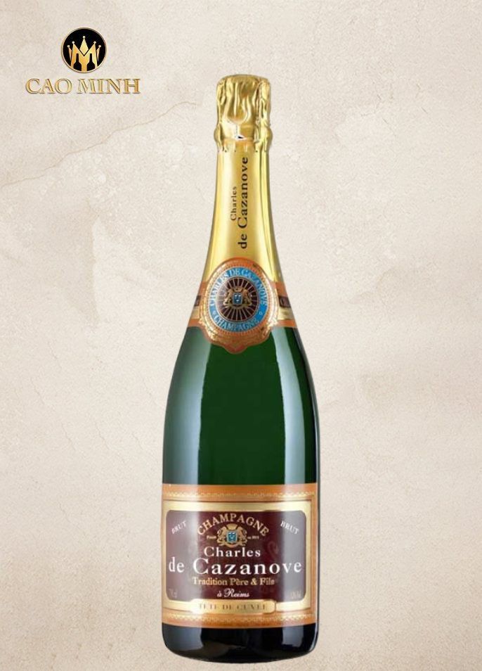 Rượu Vang Pháp Champagne Charles de Cazanove Brut Tête de Cuvée
