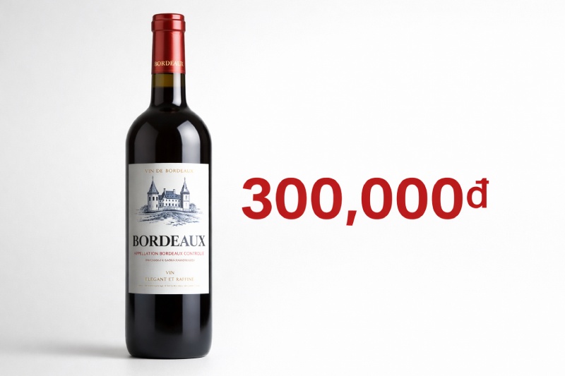 Tượu vang pháp bordeaux giá bao nhiêu