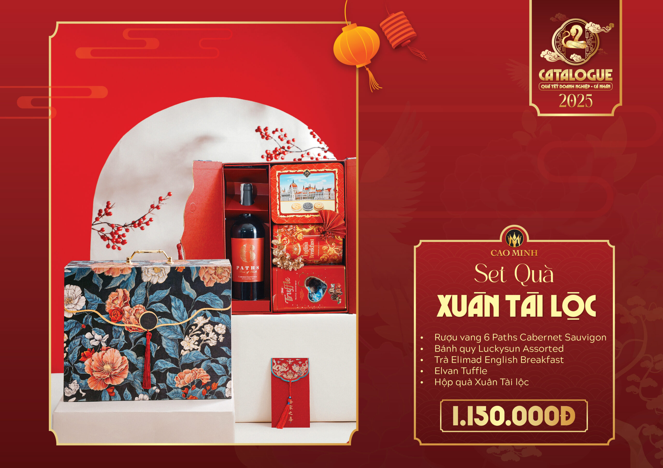 Hộp quà tết xuân tài lộc 1150k