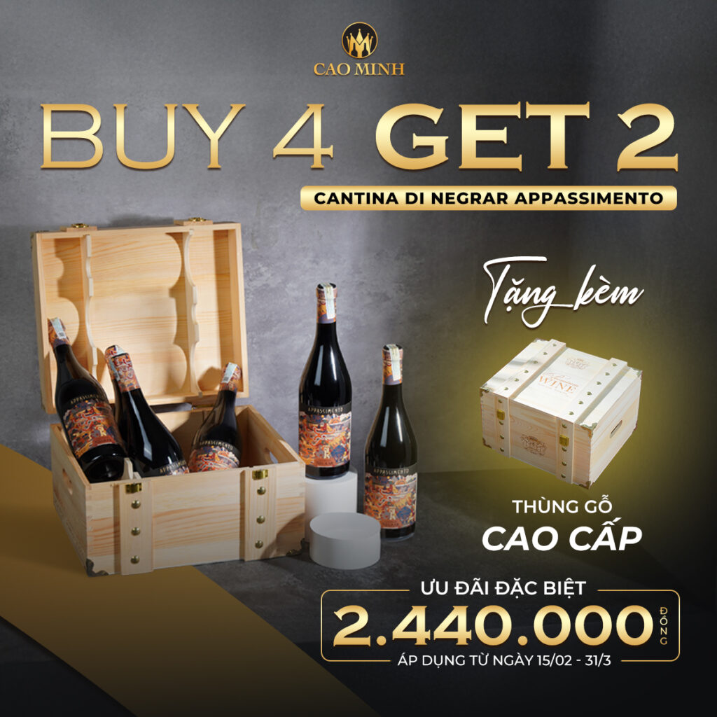 Mua 4 tặng 2 Cantina Di Negrar Appassimento chỉ 2.440.000đ