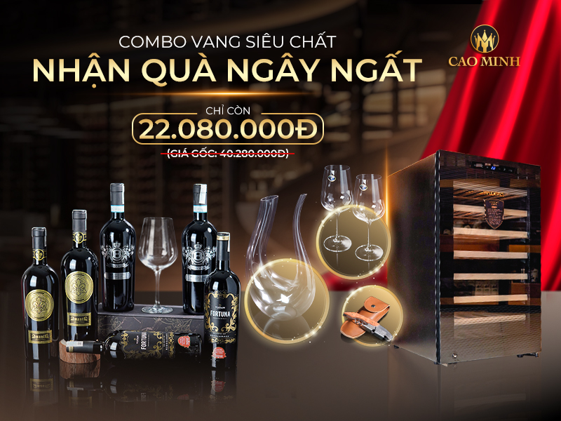 MUA VANG TẶNG TỦ BẢO QUẢN 52 CHAI - ĐÓN HÈ KHÔNG LO VANG HỎNG