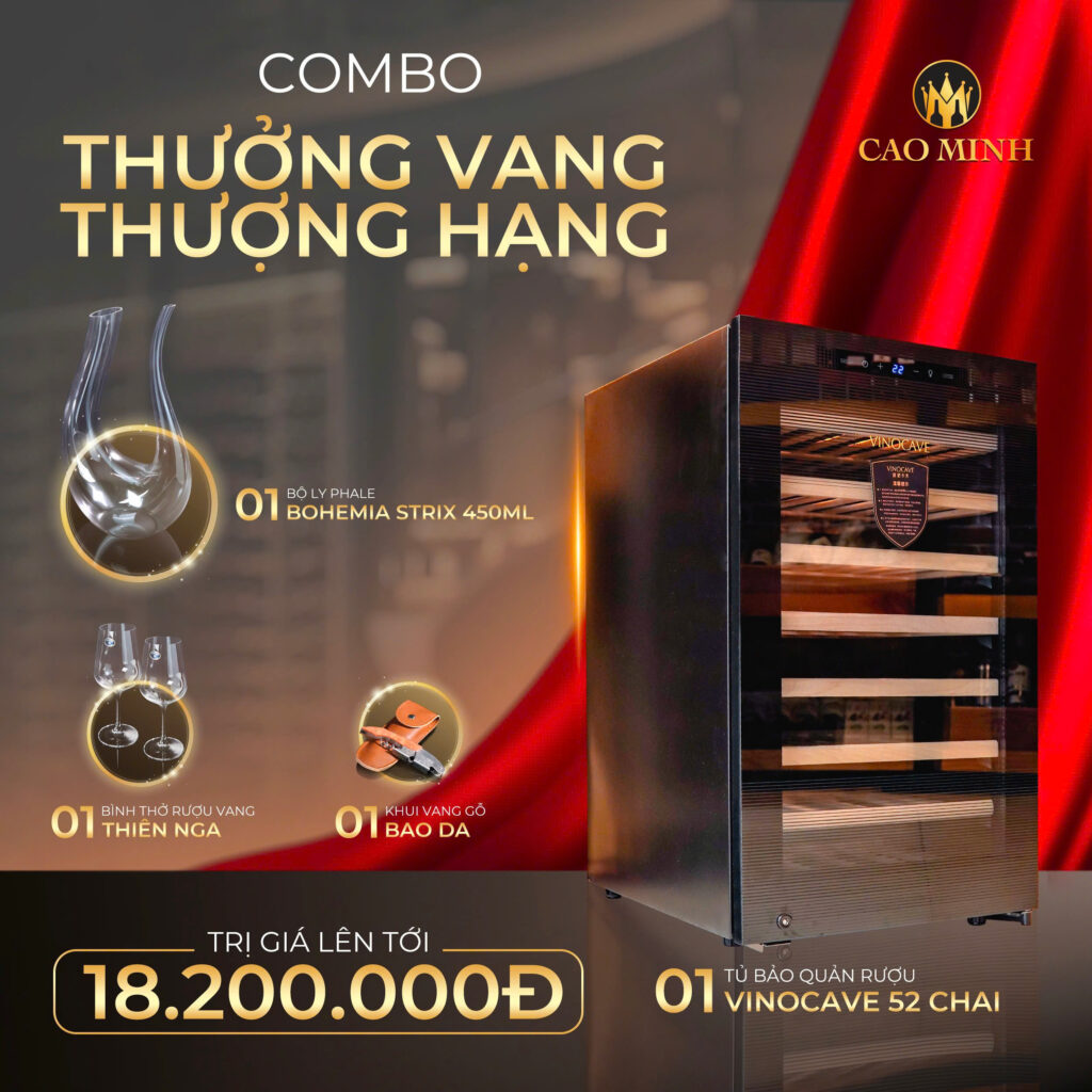 MUA VANG Ý TẶNG TỦ BẢO QUẢN 52 CHAI