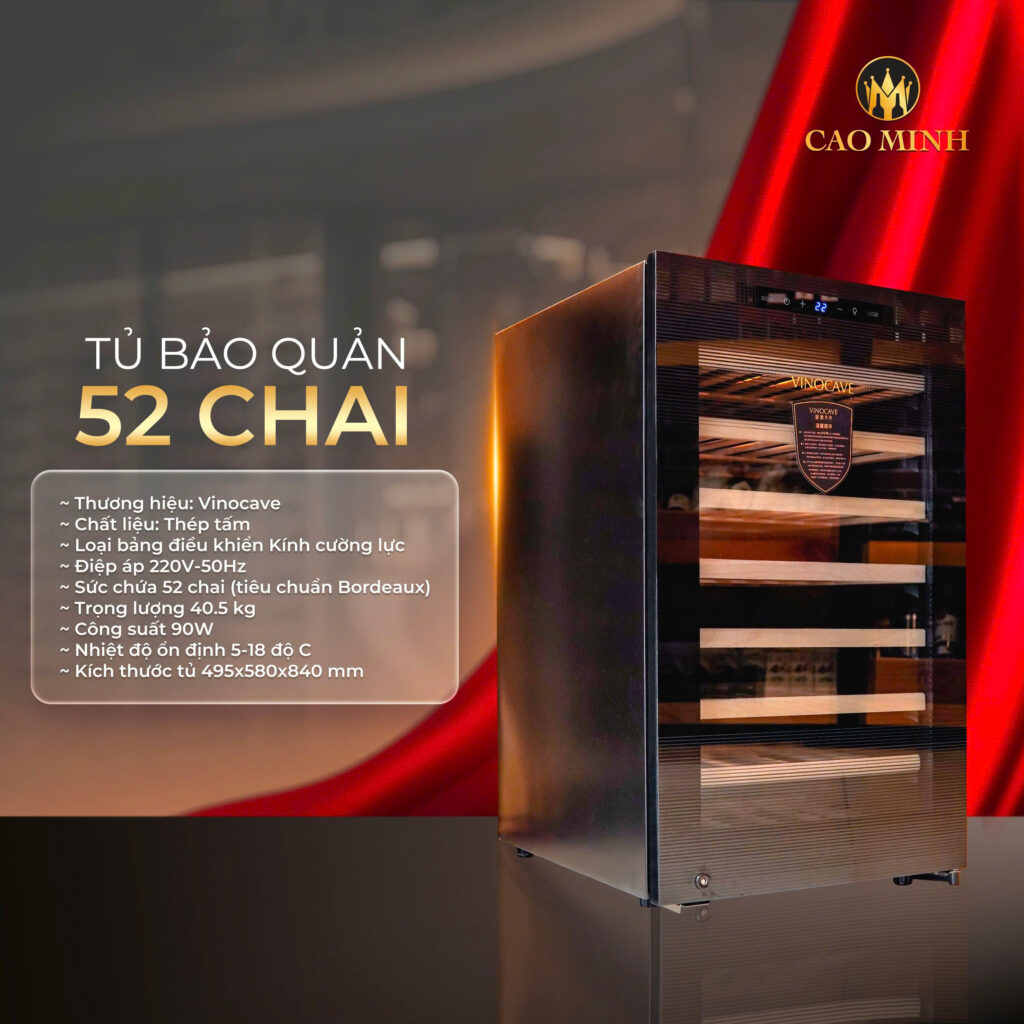 MUA VANG Ý TẶNG TỦ BẢO QUẢN 52 CHAI