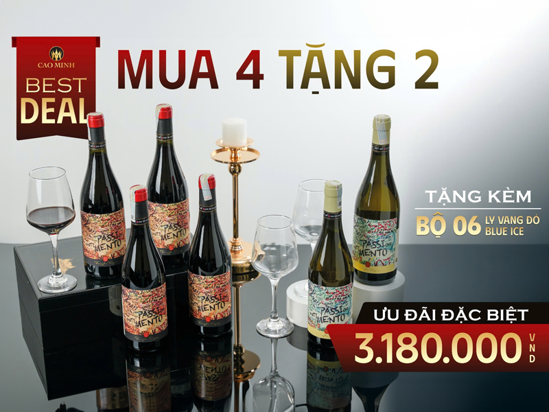 [MUA 4 TẶNG 2] Ưu Đãi Cho Dòng Vang Trứ Danh “Pasqua Passione Sentimento”