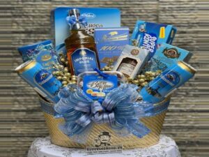 Giỏ quà tết màu xanh dương 2026: Xu hướng quà tặng sang trọng và đẳng cấp