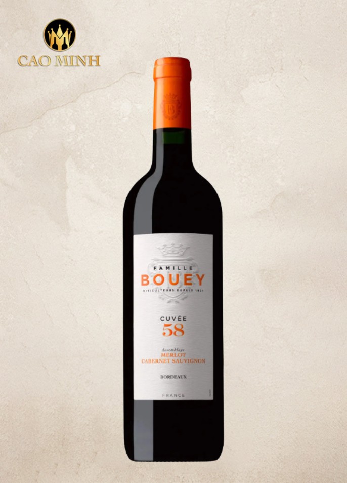 Rượu vang Pháp Famille Bouey Cuvee 58 Merlot Cabernet Sauvignon 2020