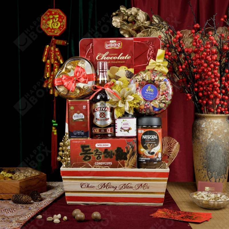 Giỏ quà Tết sang trọng là sự lựa chọn tuyệt vời cho những dịp lễ quan trọng