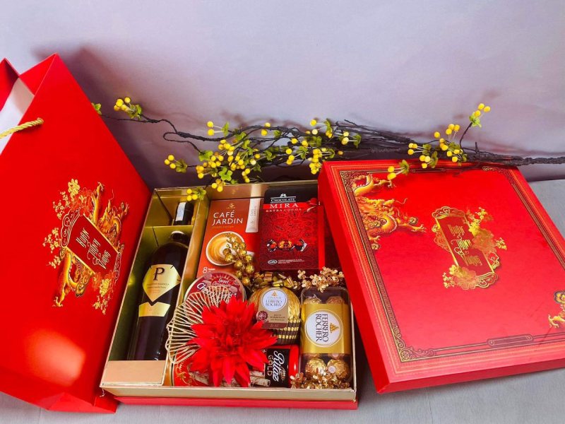 Hải Đăng Plaza cung cấp nhiều mẫu mã quà Tết được đóng gói thẩm mỹ