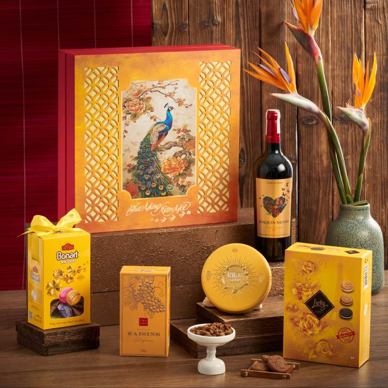 Hộp quà Tết Kim Phúc Tân Niên - Rượu Vang Cao Minh 2026