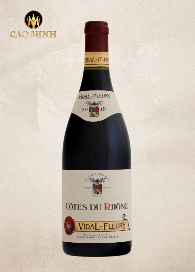 Rượu Vang Pháp Vidal Fleury Côtes du Rhône Rouge
