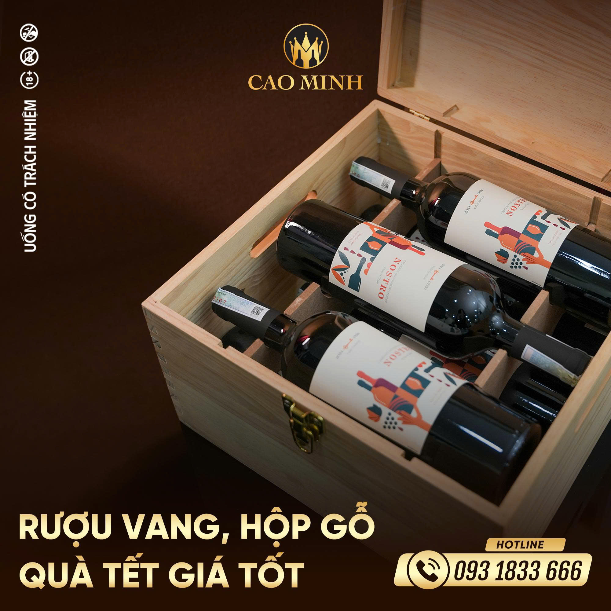 Banner combo 6 vang và hộp gỗ mobile