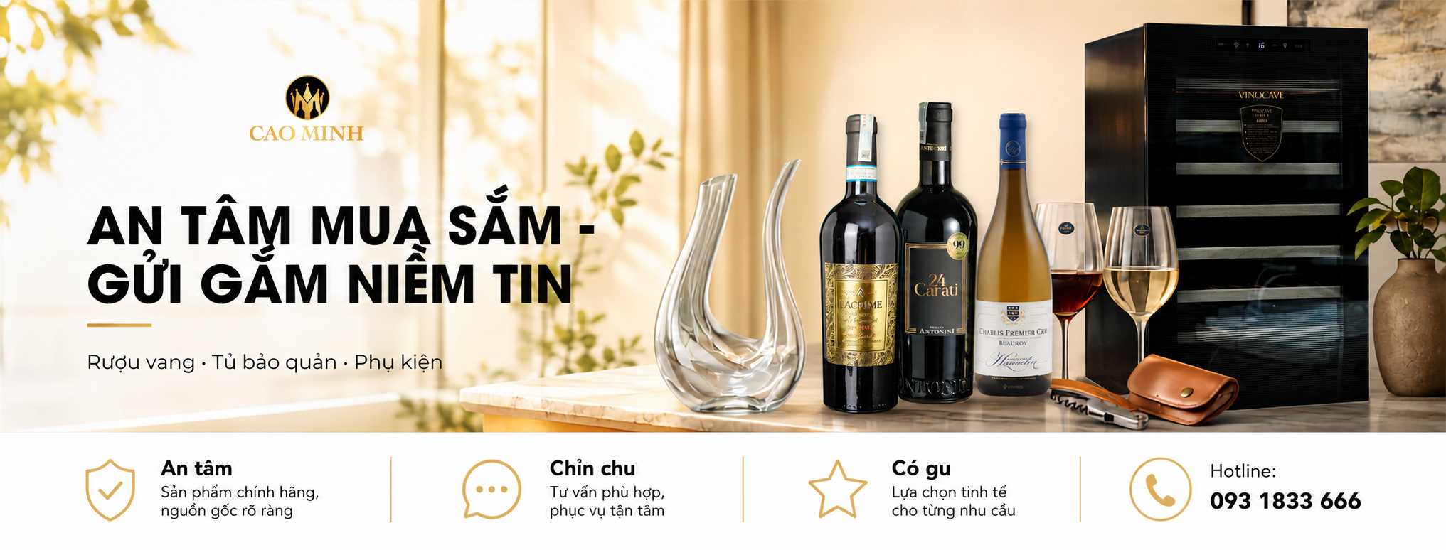 Banner thương hiệu kèm slogan mới