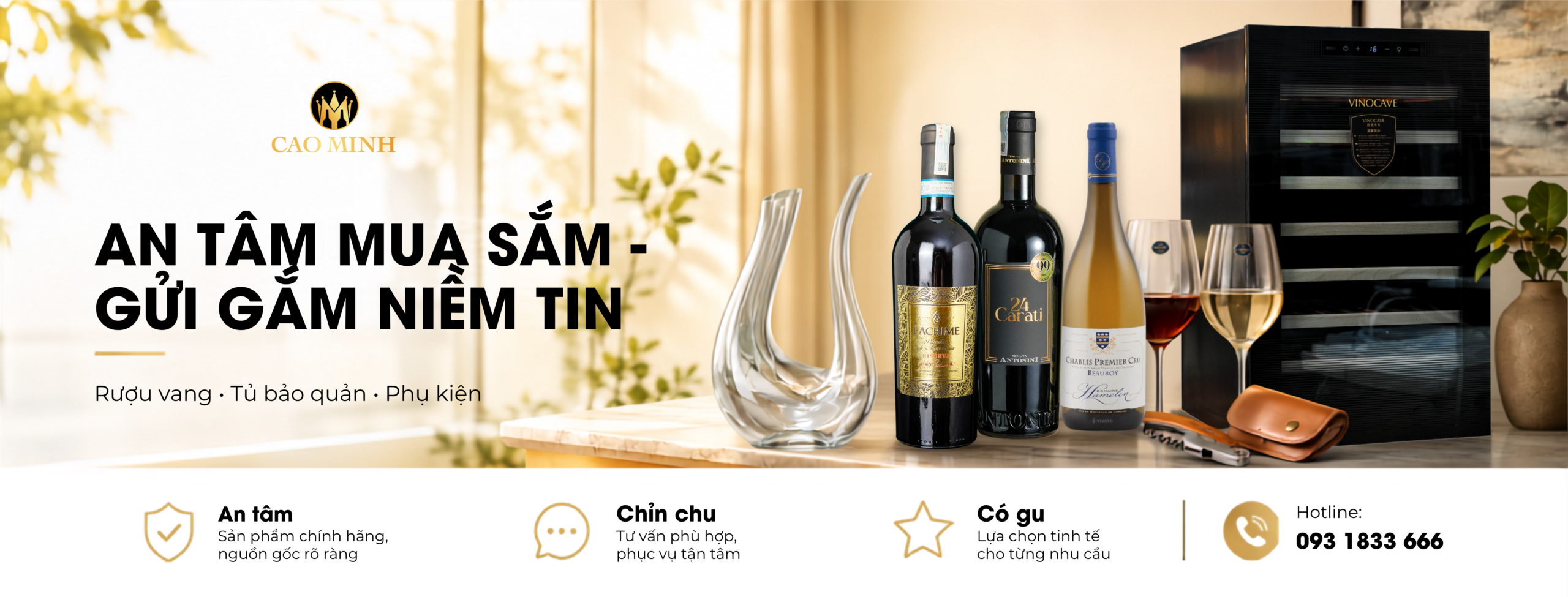 Banner thương hiệu kèm slogan mới