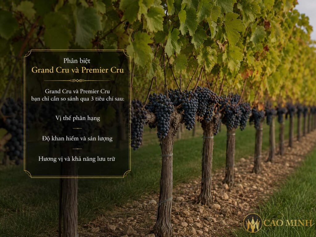 Phân biệt Grand Cru và Premier Cru