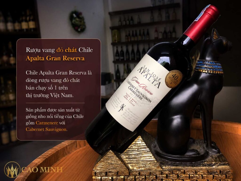 Vang đỏ chát Chile Apalta Gran Reserva đang bán rất chạy trên thị trường