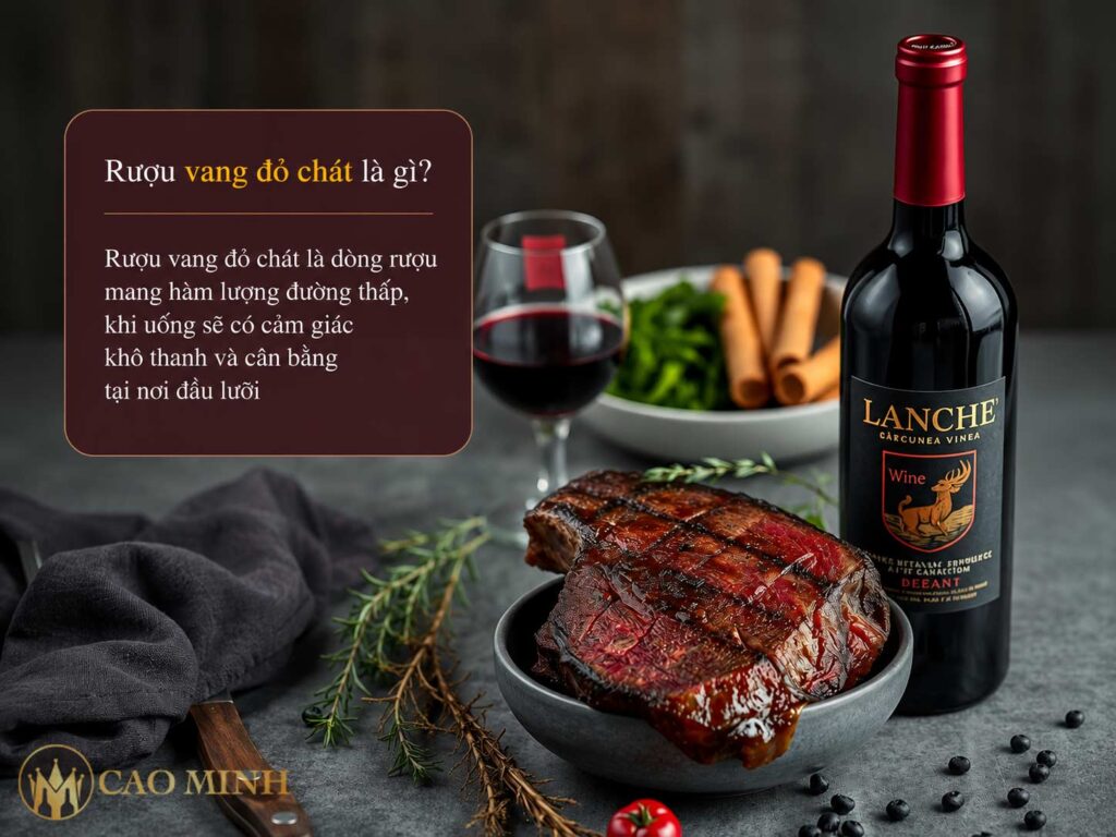 Rượu vang đỏ chát có hàm lượng đường thấp